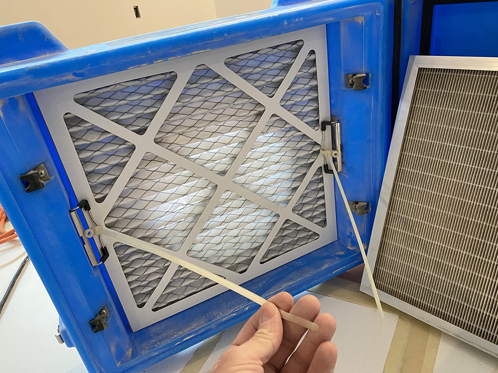 BlueDri Air Shield 550 HEPA Air Scrubber, Water Damage Restoration Equipment Air Purifier, Covers 1400 Sq. Ft, Daisy Chain Capable, For Commercial Use, Blue, BD-AS-550 customer photo 2