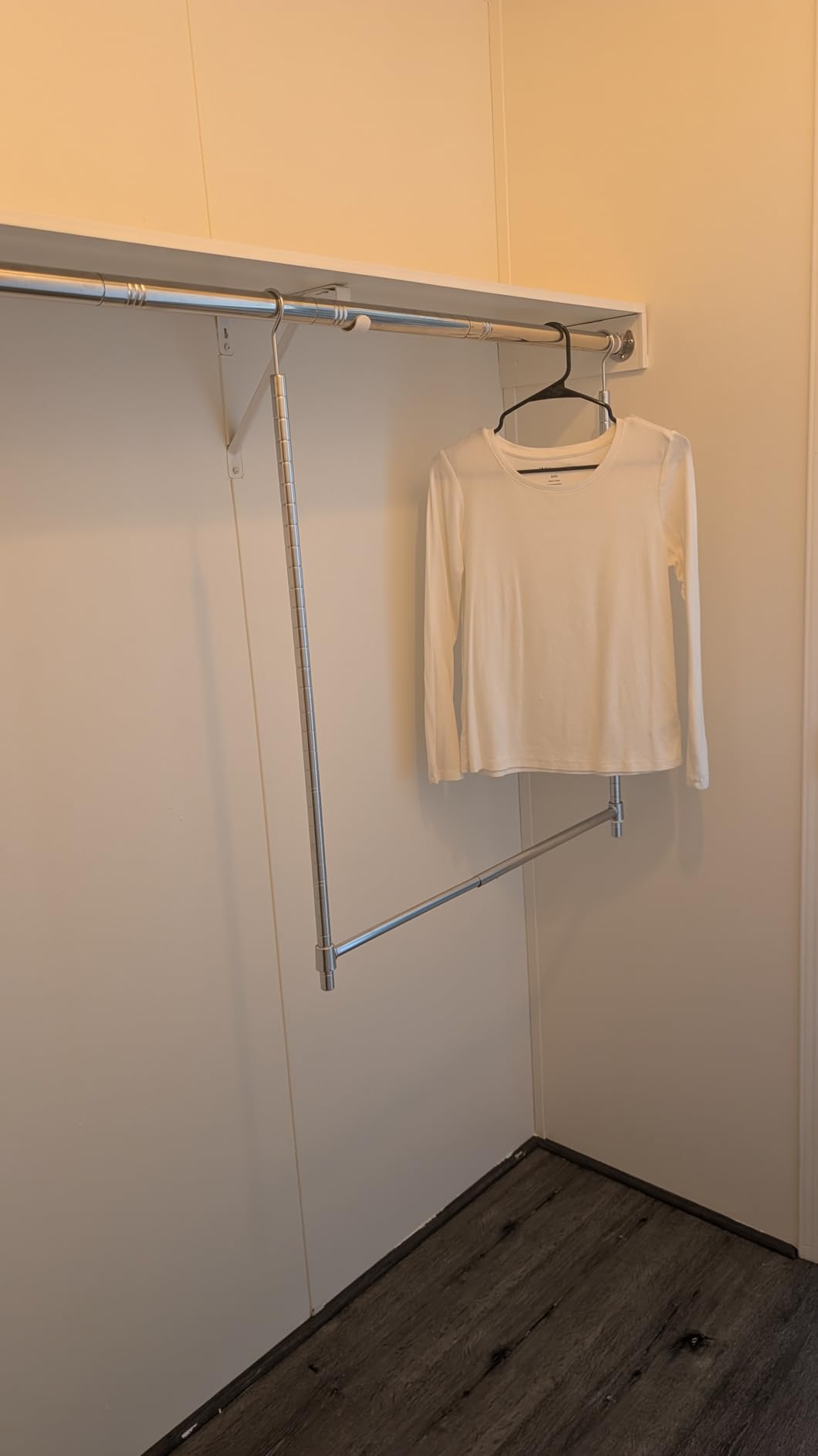 Simple Houseware Adjustable Closet Hanging Rod, Chrome customer photo 1