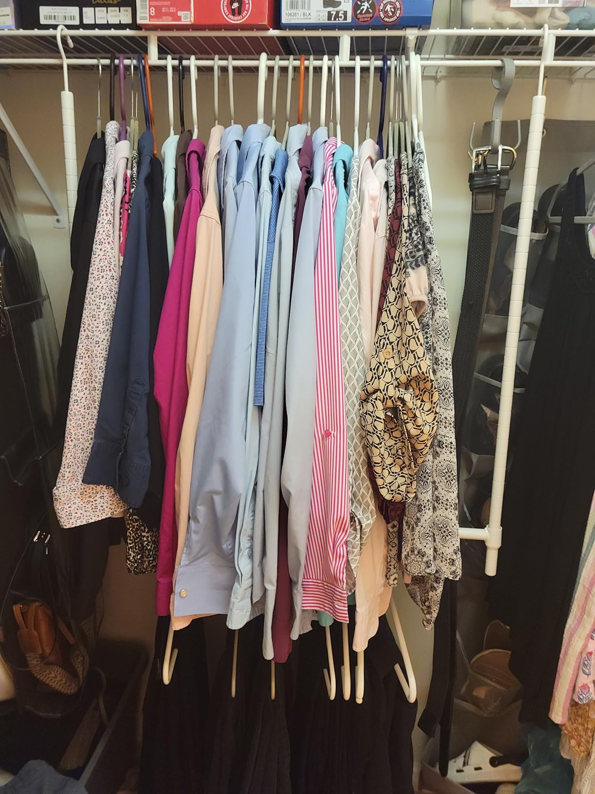 Simple Houseware Adjustable Closet Hanging Rod, Chrome customer photo 2