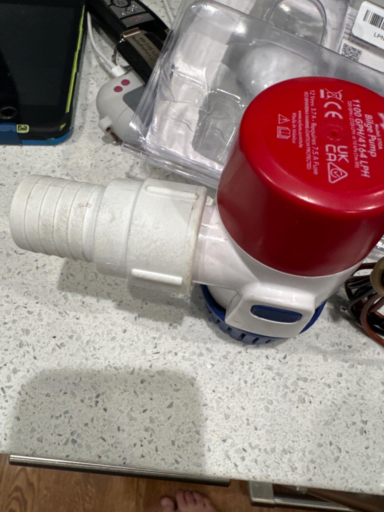 Rule 27DA Standard Bilge Pump 1100 GPH 12V Non-Auto Submersible customer photo 1