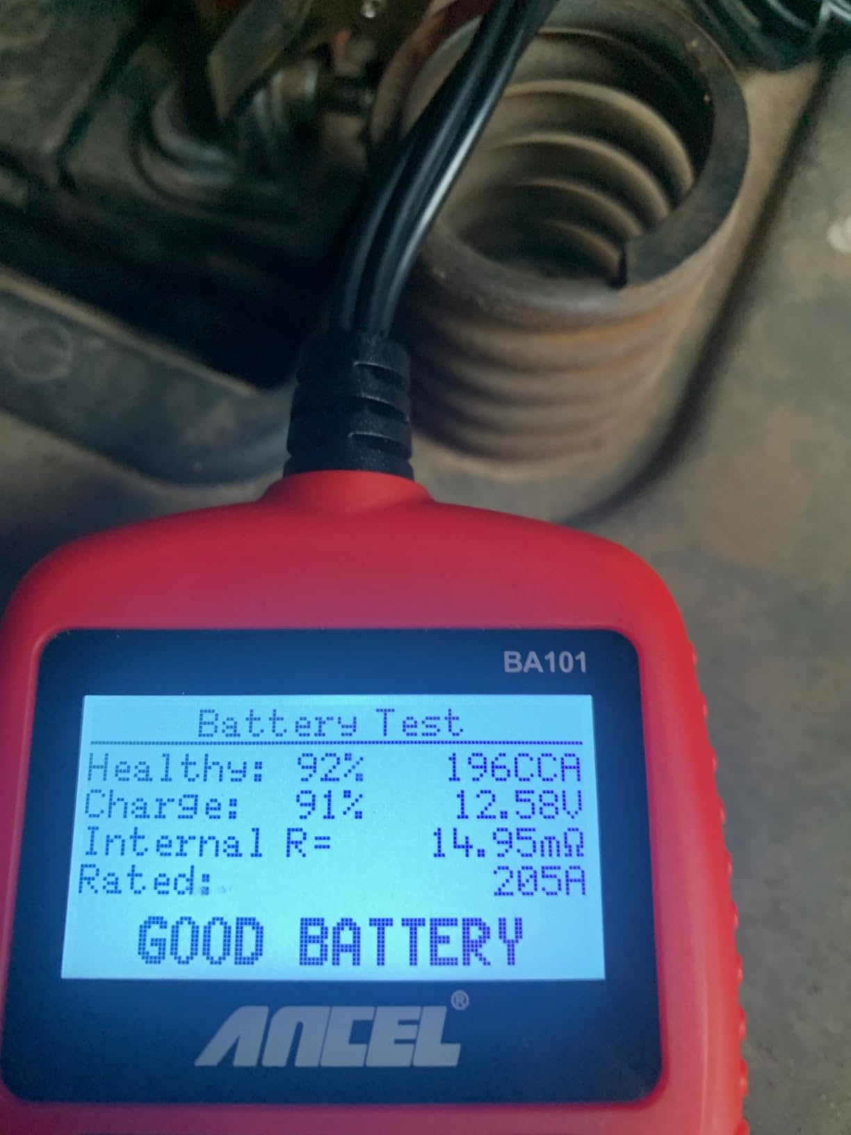 ANCEL BA101 Car Battery Tester, 12V Digital Automotive Alternator Meter Diagnostic Tool, 100-2000 CCA Load Capacity, Charging & Cranking Analyzer customer photo 1