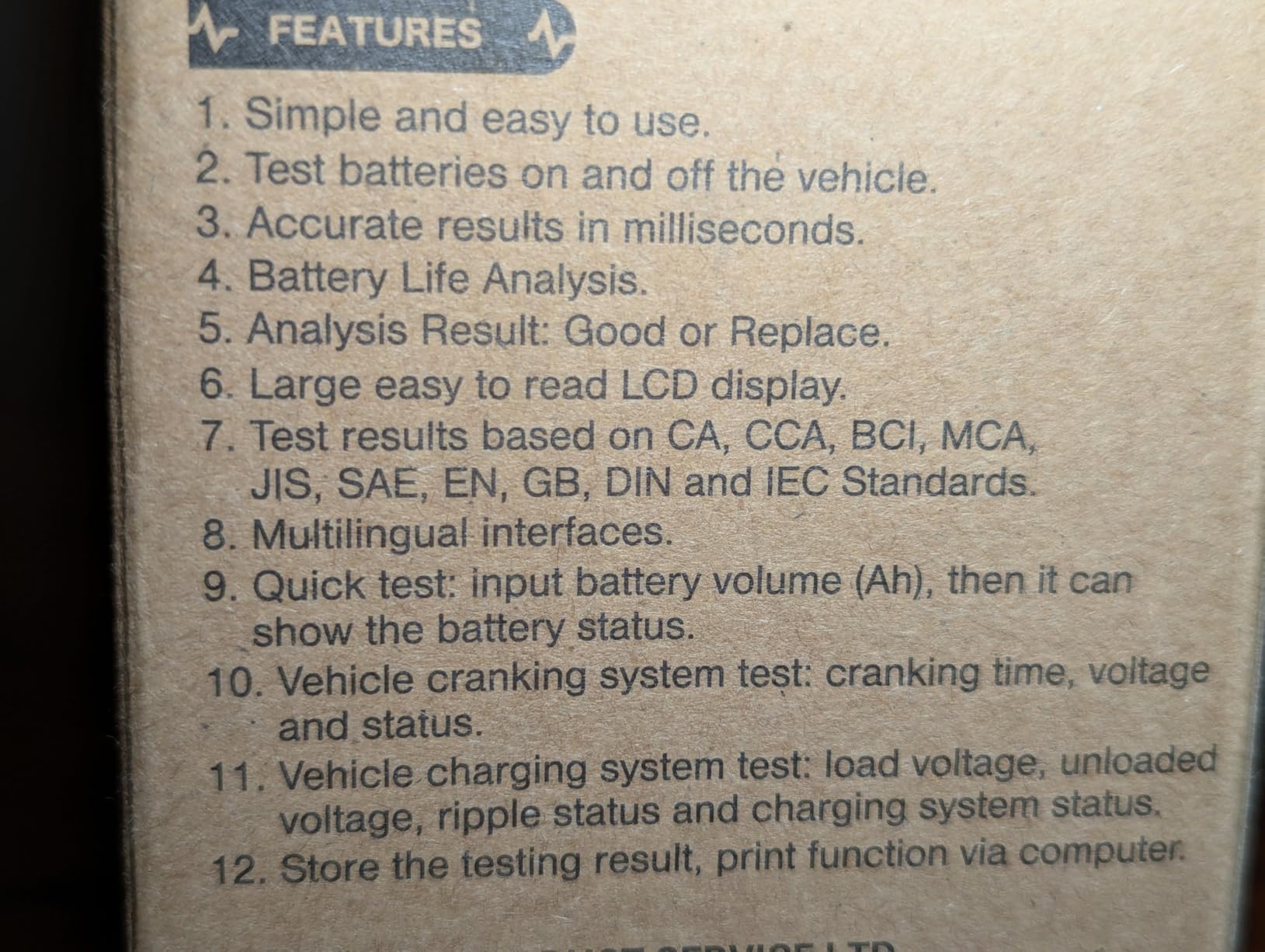 ANCEL BA101 Car Battery Tester, 12V Digital Automotive Alternator Meter Diagnostic Tool, 100-2000 CCA Load Capacity, Charging & Cranking Analyzer customer photo 2