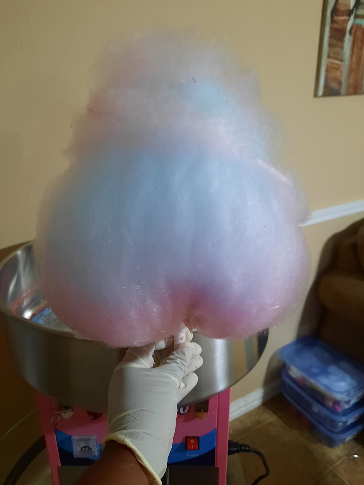 Olde Midway Cotton Candy Machine Cart, SPIN-2000 Electric Candy Floss Maker, Commercial-Grade customer photo 1