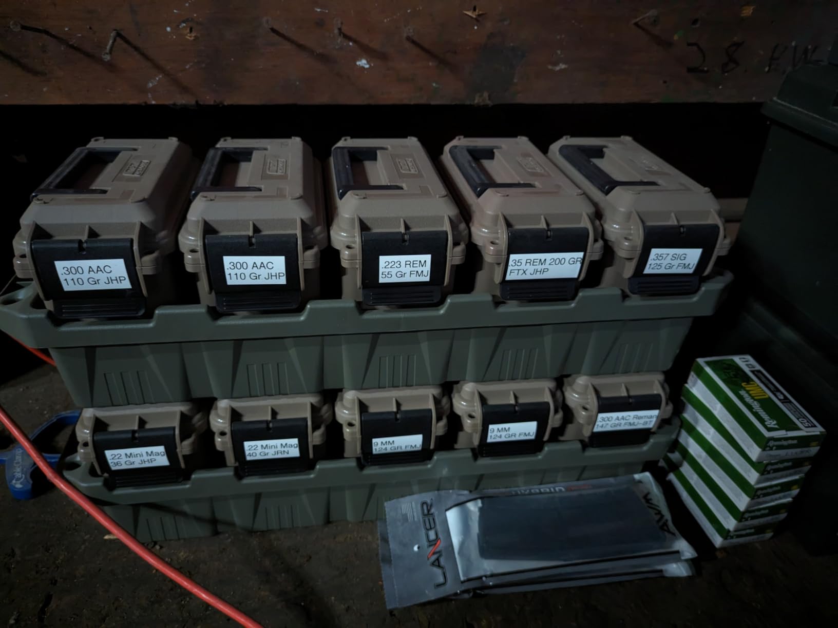 MTM AC4C 4-Can Ammo Crate, 30 Caliber, Convenient size, Stackable, Easy Carry and Transport of 30 Caliber Ammo, Rugged Tactical Carrying Crate, USA Made, Dark Earth/Army Green customer photo 2