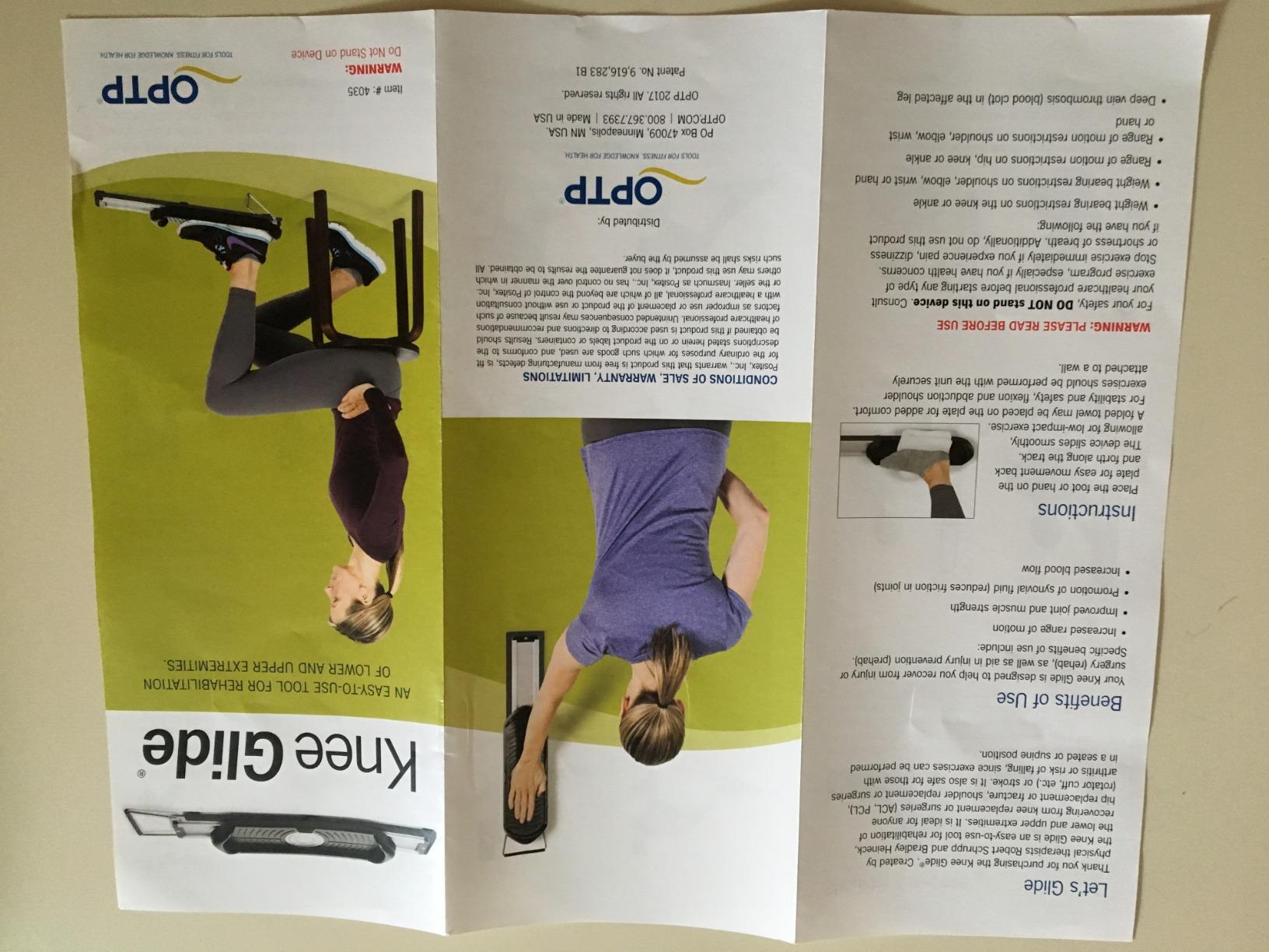 OPTP Knee Glide by Bob and Brad - Shoulder & Knee Glider for Rehabilitation | Knee replacement surgery & shoulder joint rehab exercise equipment for ACL, PCL, hip replacement & rotator cuff therapy customer photo 2