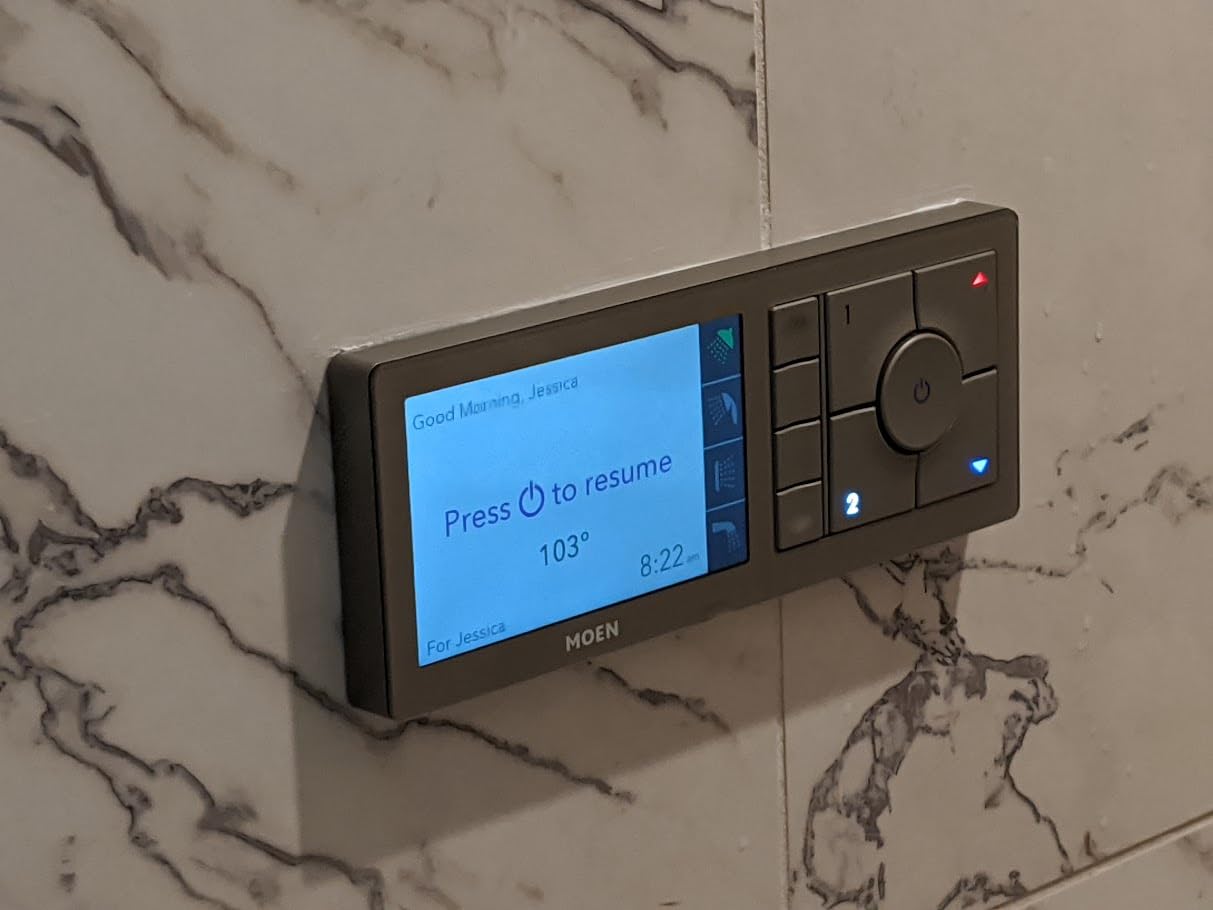 Moen Terra Beige Smart Shower 4-Outlet Digital Shower System Controller for Thermostatic Shower Valve, TS3304TB customer photo 1