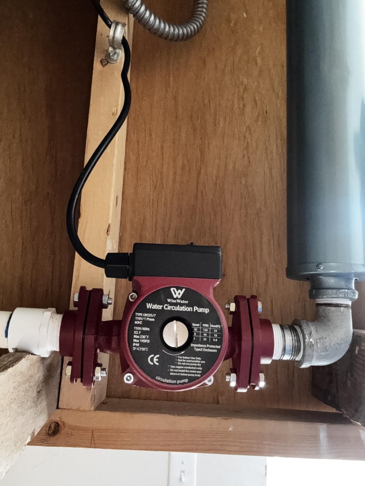 AB 110V Hot Water Recirculating Pump, 130W 13GPM, 1