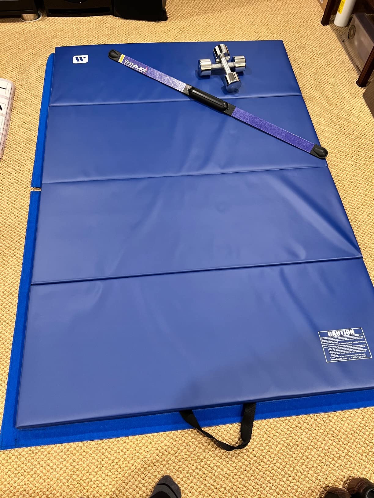 We Sell Mats - 4 ft x 6 ft x 2 - Personal Fitness & Exercise Mat for Home Workout - Lightweight and Folds for Carrying - All Purpose Gym Mat customer photo 2