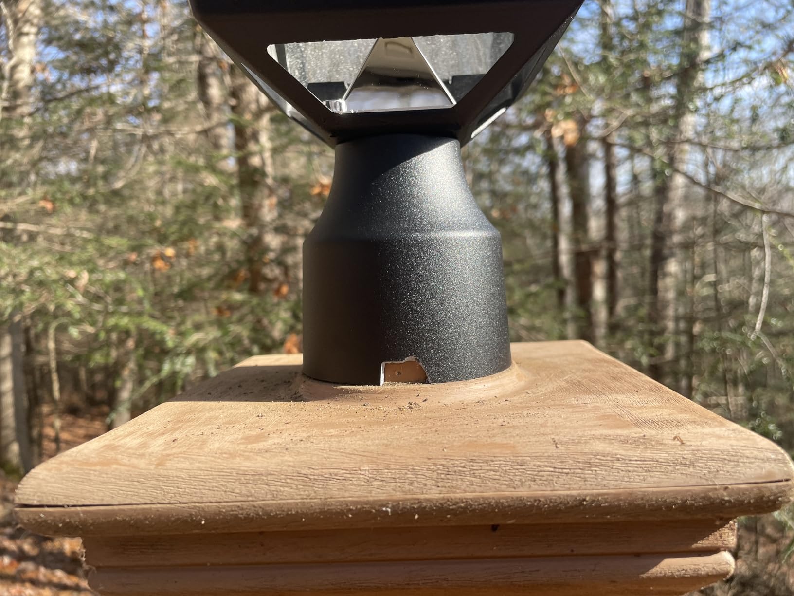 Solar Lamp Post Light, Cast Aluminium Waterproof LED with Glass Outdoor Dusk to Dawn Solar Post Light ST4311AQ for Pier Mount Pillar Gates Garden Pole Column Yard Path Driveway (Black) customer photo 1