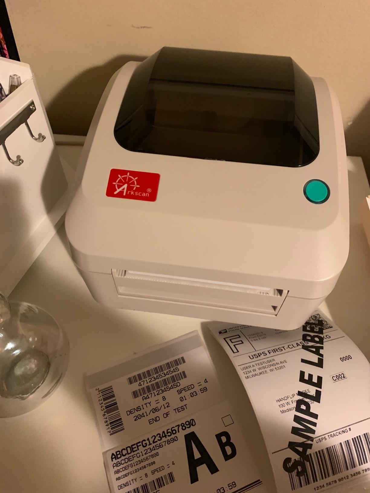Arkscan 2054A Shipping Label Printer for Windows Mac Chromebook Android, Supports Amazon Ebay Paypal Etsy Shopify ShipStation Stamps UPS USPS FedEx DHL customer photo 2