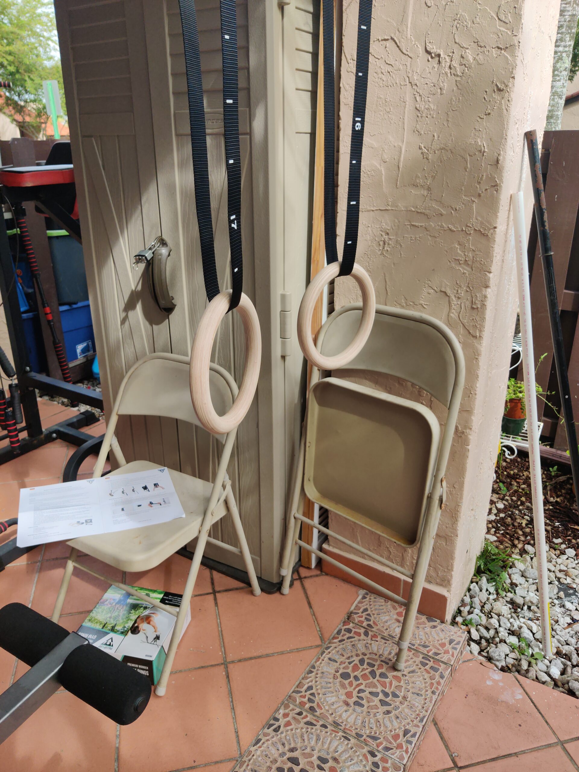 PULLUP & DIP Premium Gymnastic Rings, Wooden Gym Rings for Calisthenics - Wide Straps with Length Markings + Door Anchor + Carry Bag + Exercise Guide, Calisthenics Rings customer photo 1