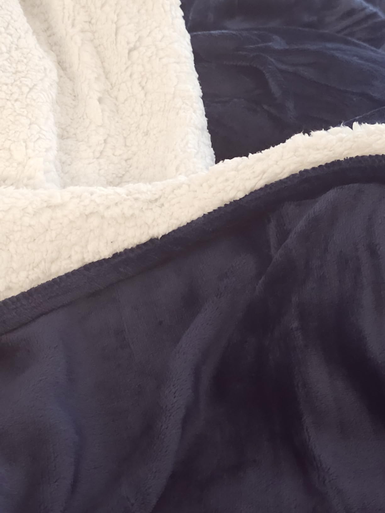 Utopia Bedding Reversible Plush Sherpa Blanket Throw Size Grey, 50x60 Inch | Soft, Warm, Fleece, Bed, Sofa, Couch, Camping, Travel, Cozy, All Season customer photo 1