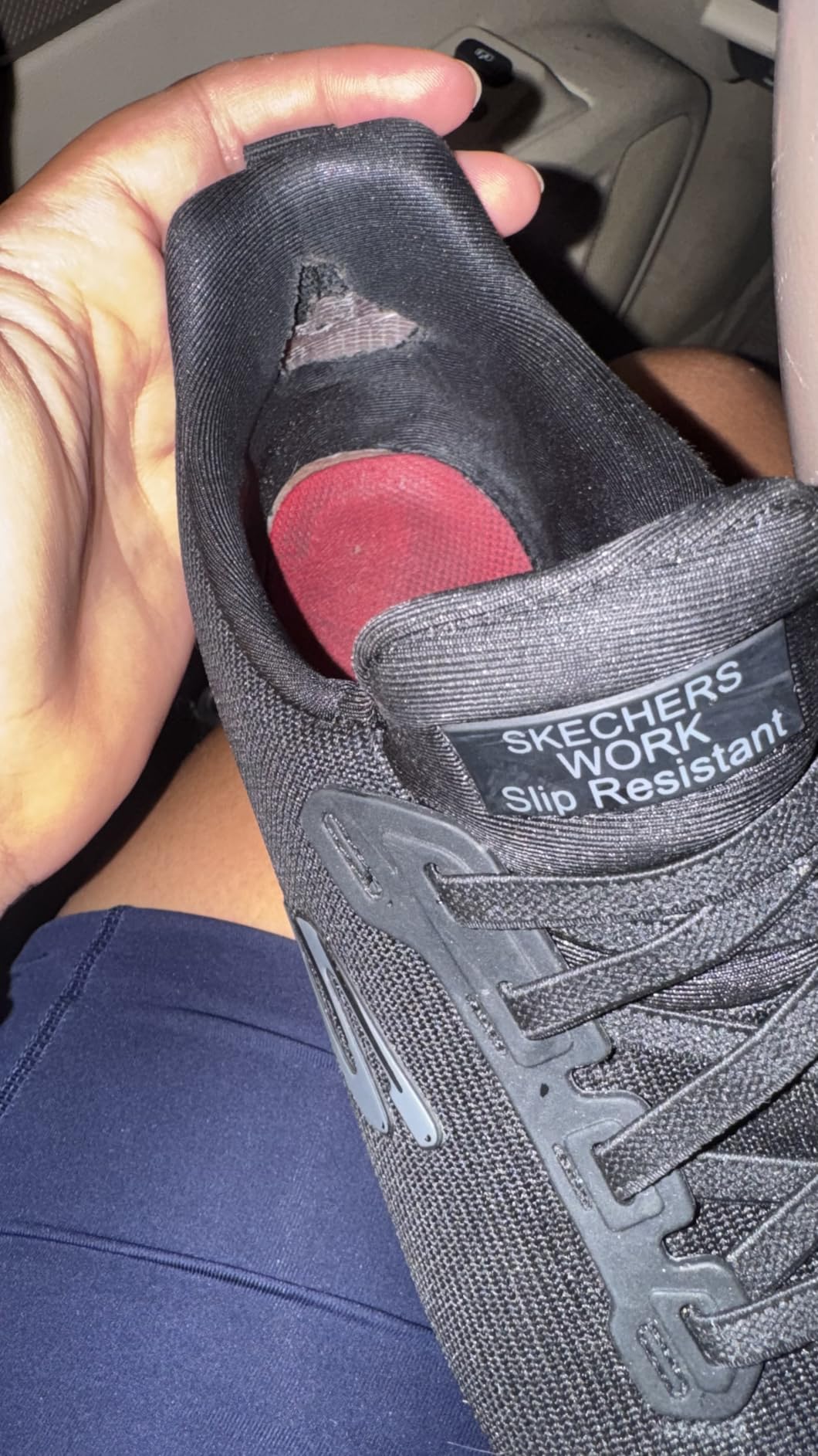 Skechers Women's Squad Slip On | Work, Electrical Hazard, Memory Foam, 3M Scotchgard, Relaxed Fit customer photo 2