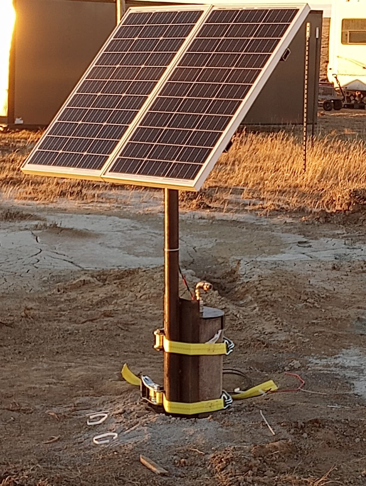 ECO-WORTHY 3.2GPM Solar Well Pump Kit for Watering- 1pc Submersible 12V Solar Water Pump + 2pcs 100W Mono Solar Panel + 20A Charge Controller for well, off-grid living, Irrigation customer photo 1