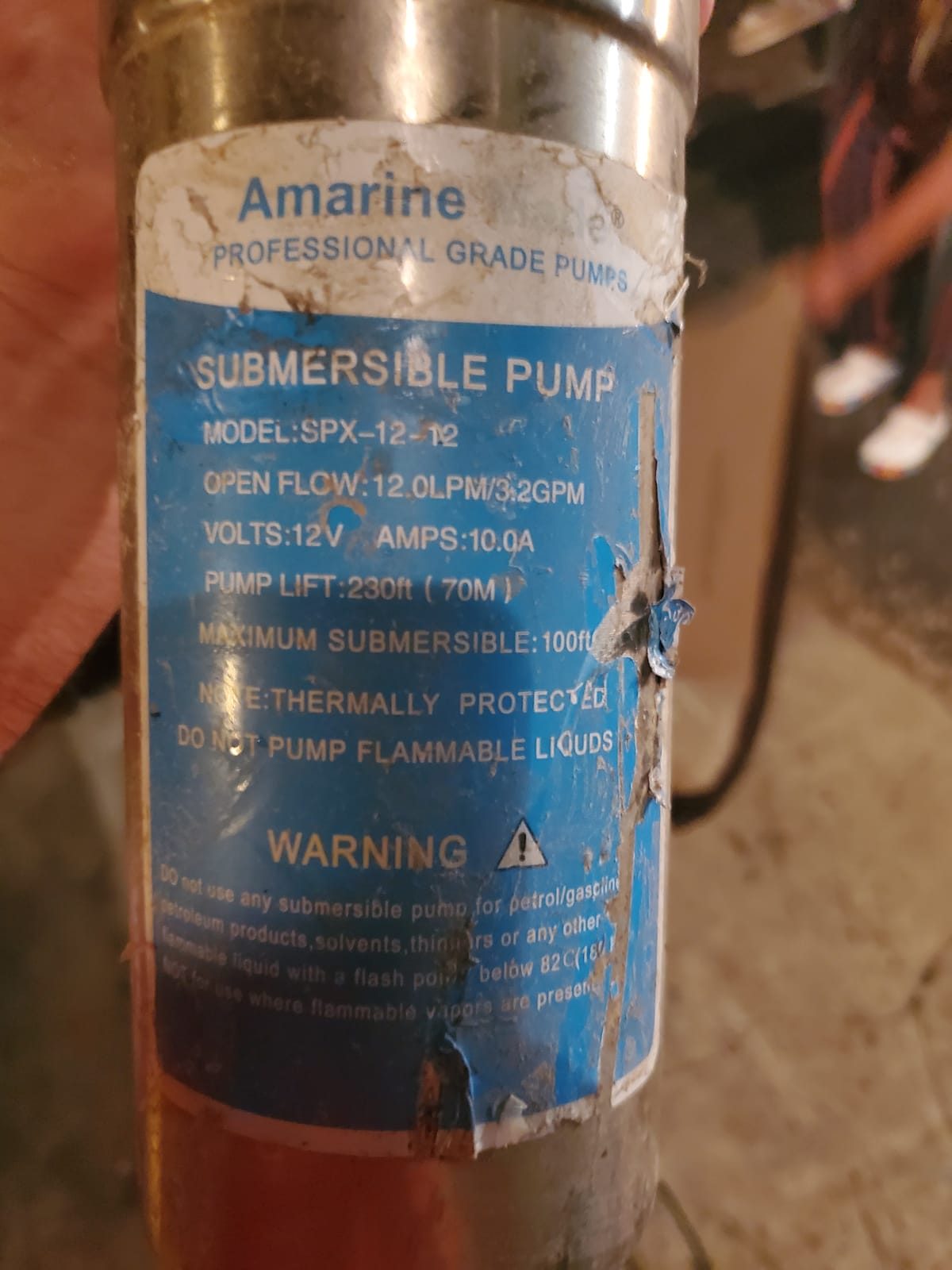 Amarine Made 12V DC Submersible Deep Well Water Pump 3.2GPM 4