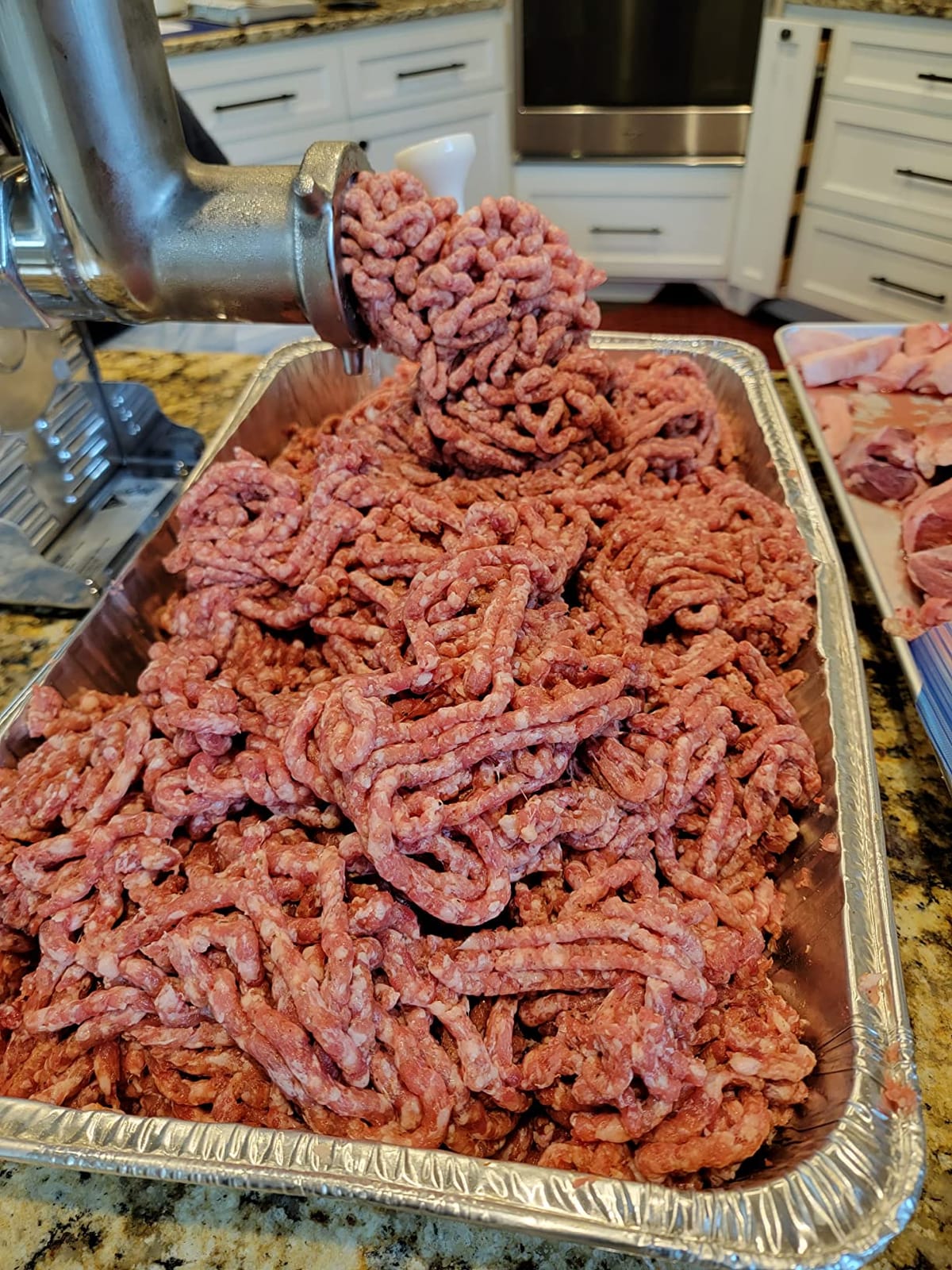 Weston Pro Series Electric Meat Grinder, Commercial Grade, 750 Watts, 1 HP, 9lbs. Per Minute, Stainless Steel (10-1201-W) customer photo 1