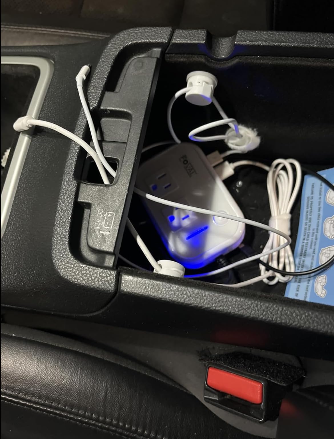 200W Car Power Inverter, FOVAL 12V DC to 110V AC Car Inverte with 4 USB Ports Car Outlet Adapter, Power Inverter for Vehicles, Car Plug Adapter Outlet for Laptop Computer Charger (Gray) customer photo 1