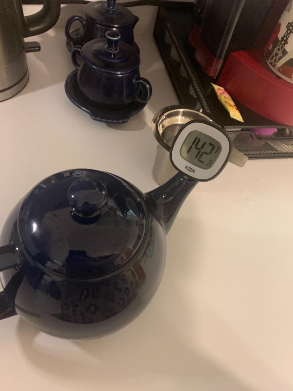 Sweese Teapots for Tea, 27 oz Porcelain Tea pot with Removable Stainless Steel Infuser, Tea Pots for Loose Tea - White customer photo 1
