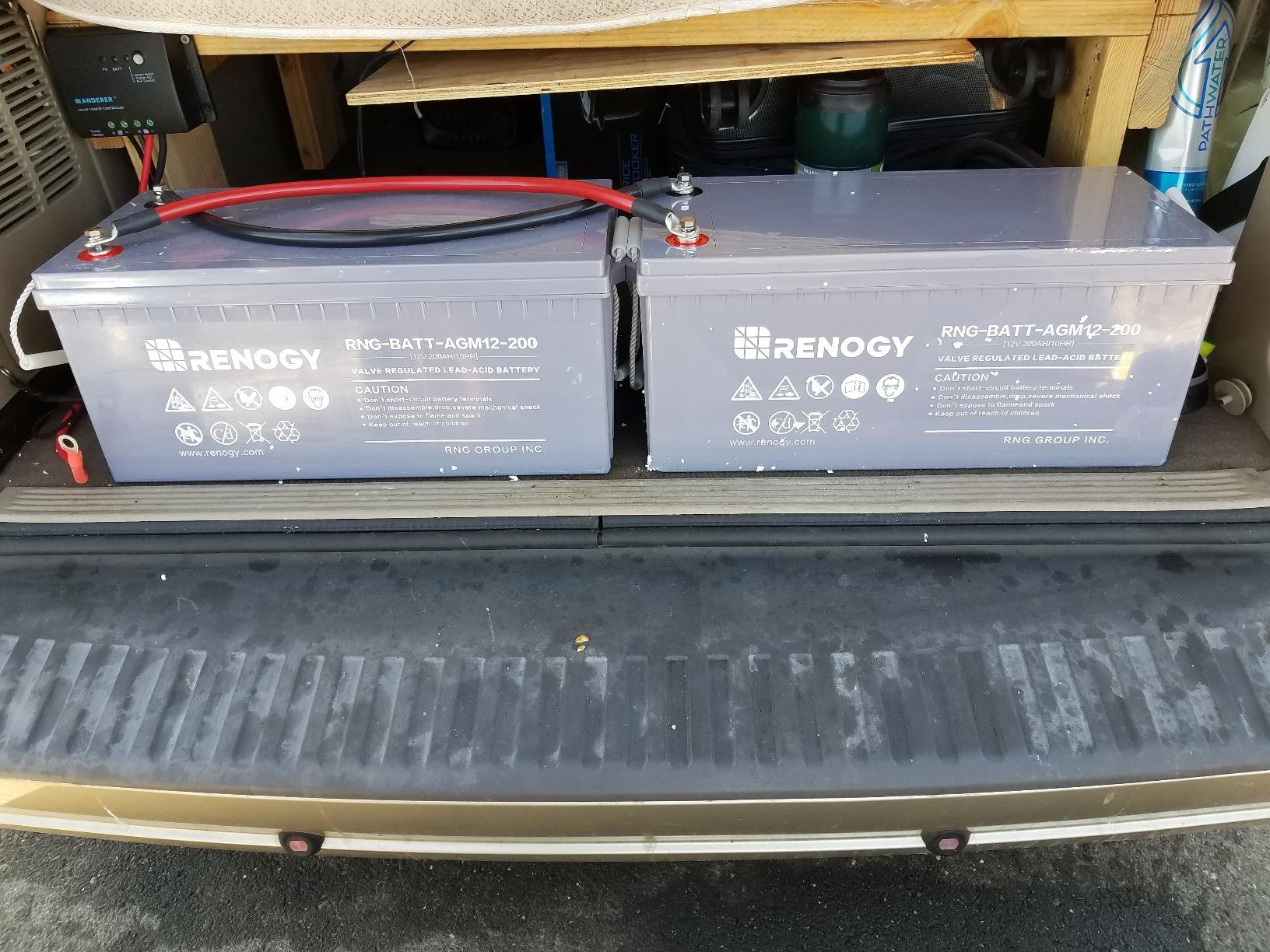 Renogy 12 Volt 200Ah Deep Cycle AGM Battery, Lead Acid Solar Battery | 3% Self-Discharge Rate, 2000A Max Discharge Current, Safe for RV, Camper, Cabin, Home Appliances, Marine and Off-Grid System customer photo 1