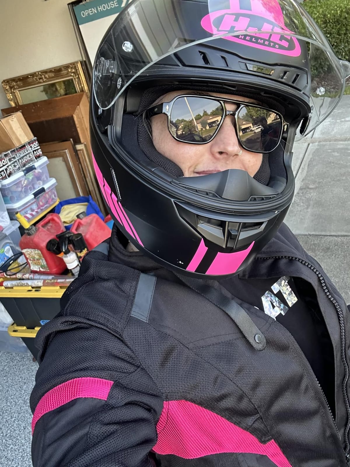Milwaukee Leather MPL2794 Black and Pink Mesh/Textile Armored Motorcycle Racer Jacket for Women - All Season Jackets customer photo 2