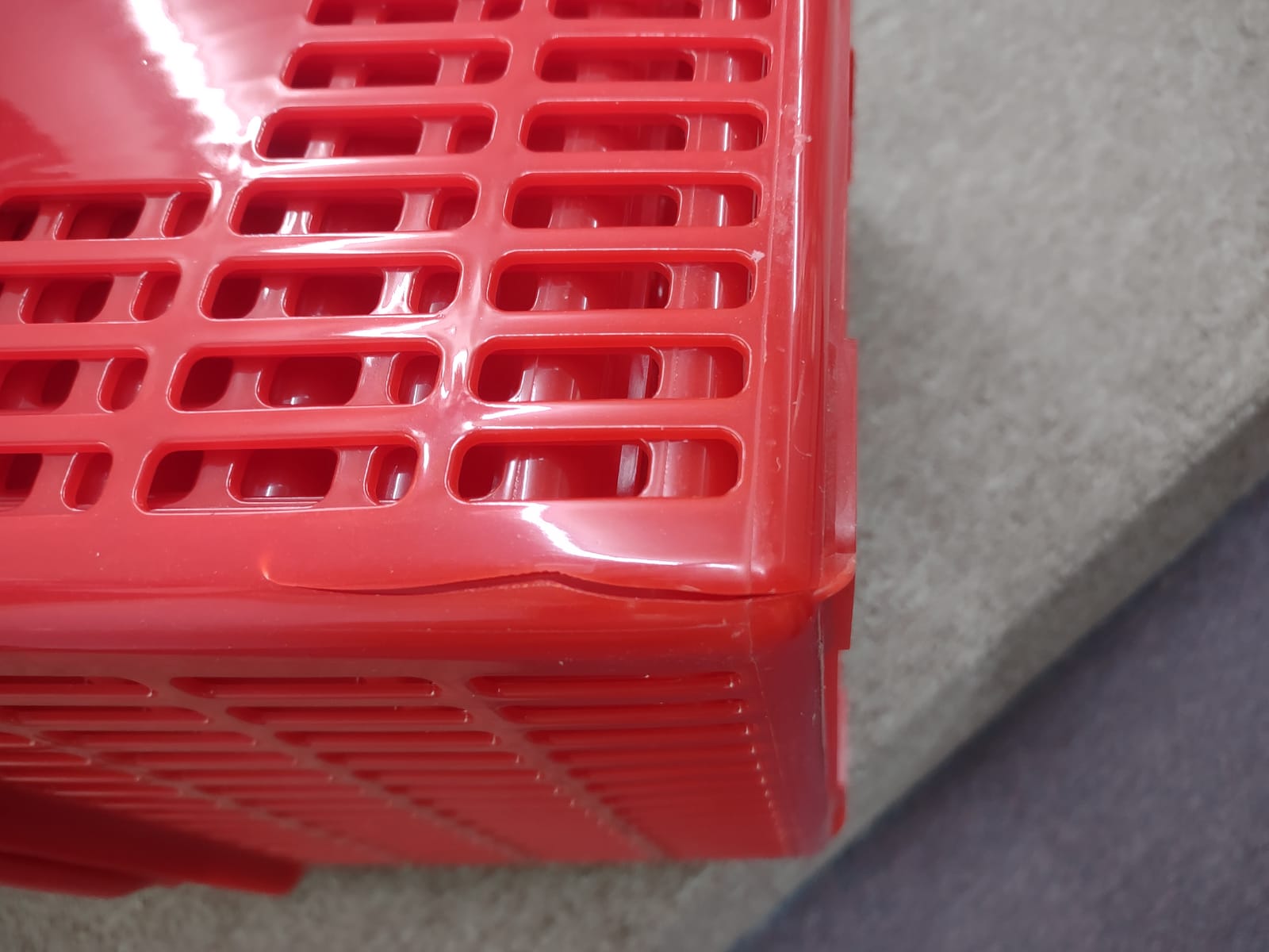 Shopping Basket Set of 12 Durable Red Plastic with Sign and Stand customer photo 1