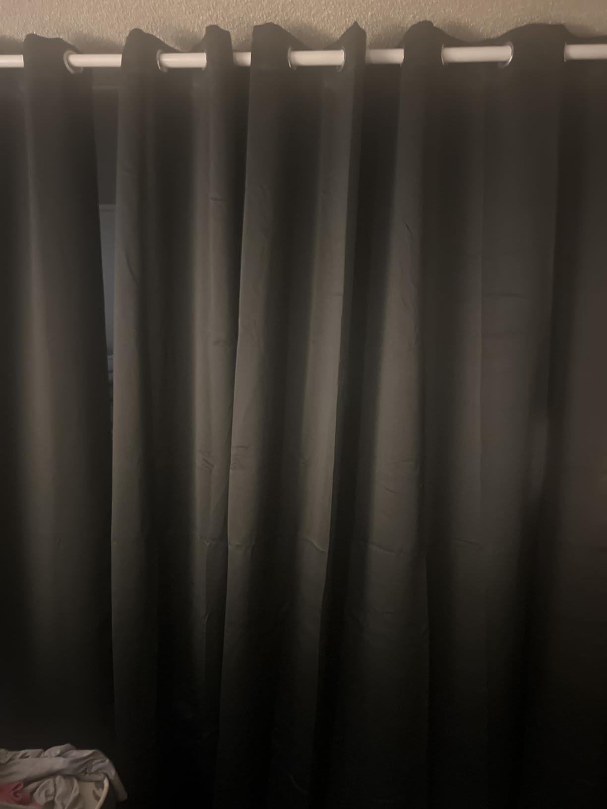 RYB HOME Blackout Room Divider Curtain Thermal Insulated, for Sliding Door | Noise Reduce Barrier Portable Curtain for Glass Door Storage Space Room Divider Apartment, W100 x L84, Black, 1 Panel customer photo 1