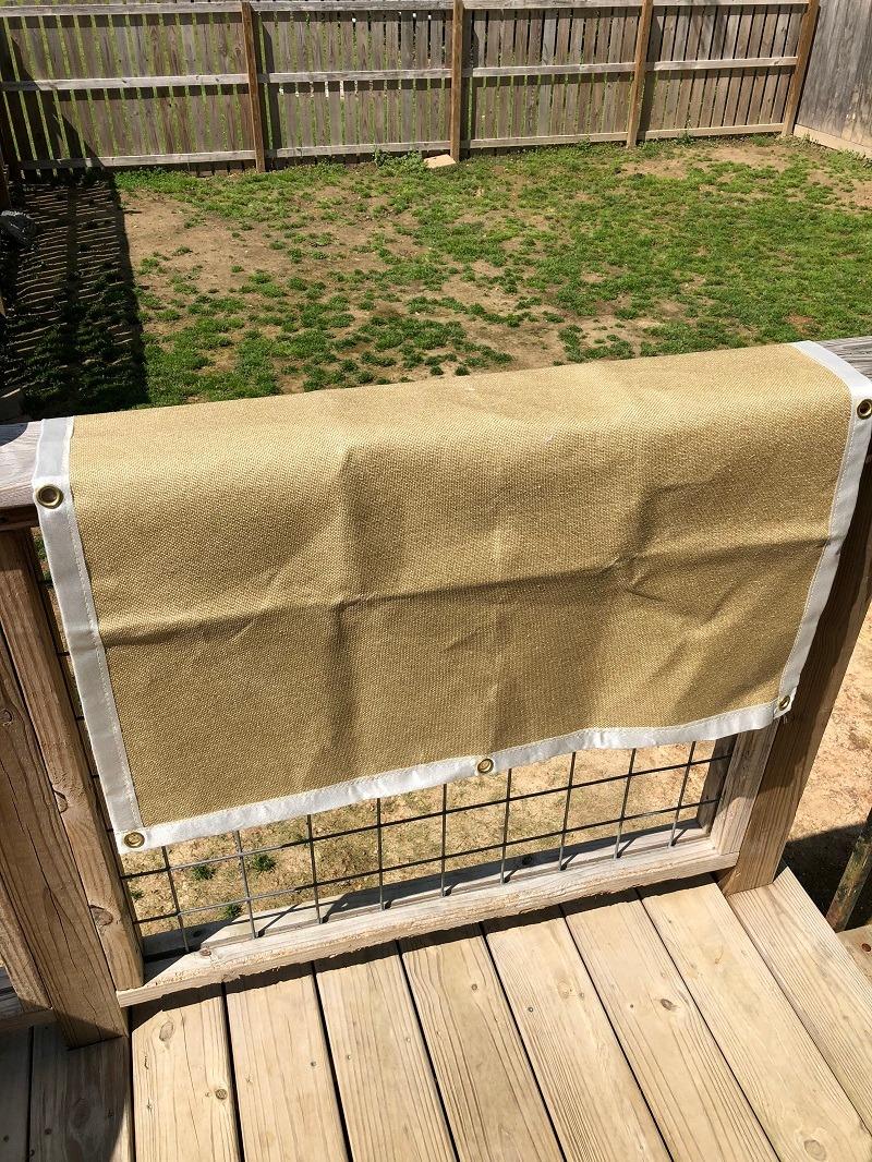 Waylander SVALINN Heavy-Duty Fireproof Welding Blanket - Flame Retardant Vermiculite-Treated Fiberglass Fabric with Kevlar and Grommets - Heat Resistant Mat for Welding, Fire Pits (6' x 4', YELLOW) customer photo 1