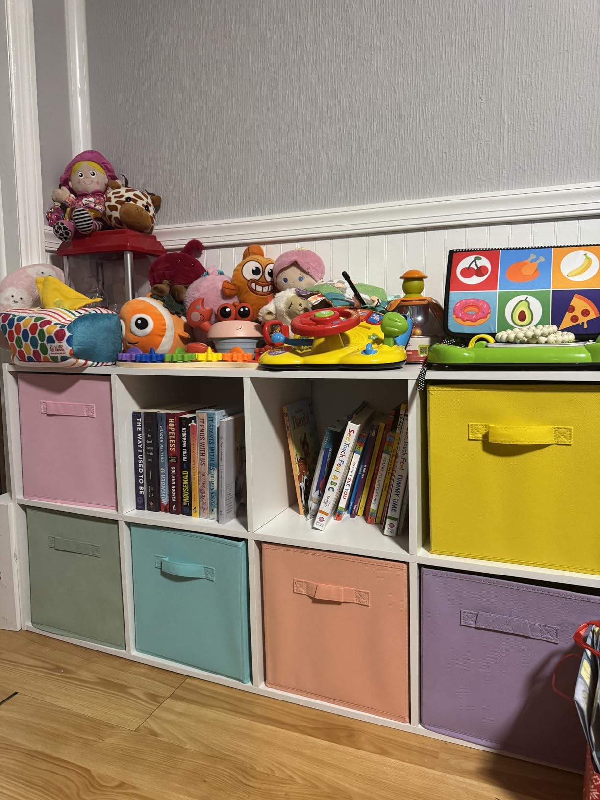 Sorbus 11 Inch Fabric Storage Cubes - Sturdy Collapsible Bins With Handle - 6 Foldable Baskets for Organizing Clothes, Toys, Books customer photo 2