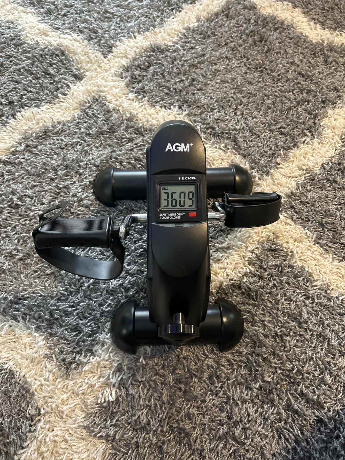 Mini Exercise Bike, AGM Under Desk Bike Pedal Exerciser Foot Cycle Arm & Leg Pedal Exerciser with LCD Screen Displays customer photo 1