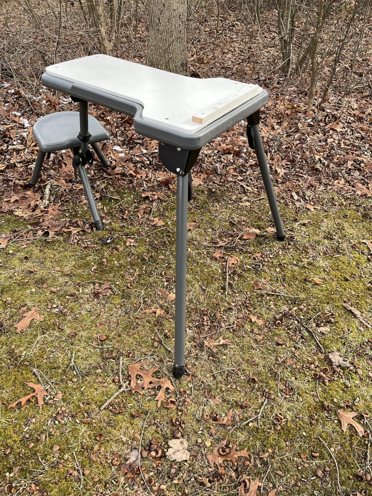 Caldwell Stable Table Shooting Bench, Collapsible Frame | Weatherproof Tabletop and Seat, Pivoting Seat, Ambidextrous, 275 LB Capacity customer photo 2