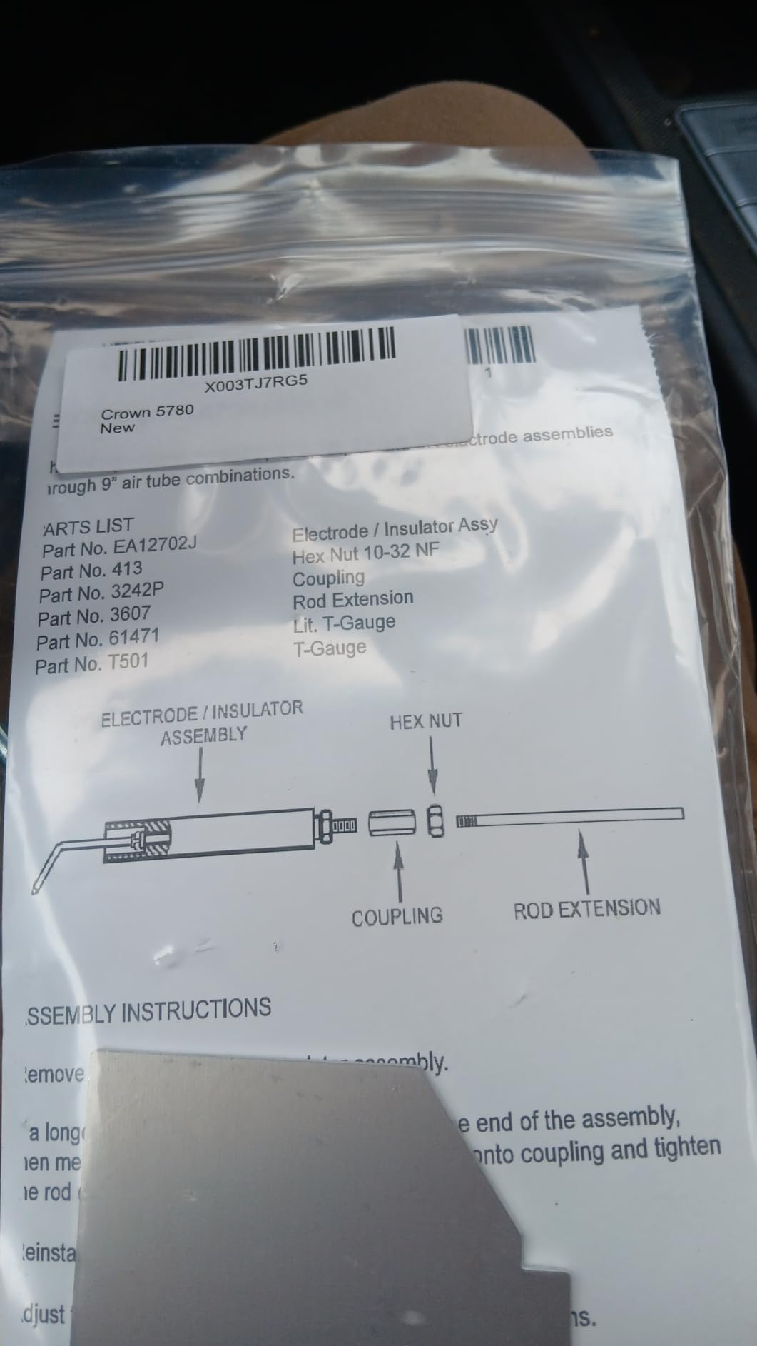 New Beckett 5780 Genuine OEM Electrode Kit for AF AFG SR Models customer photo 1