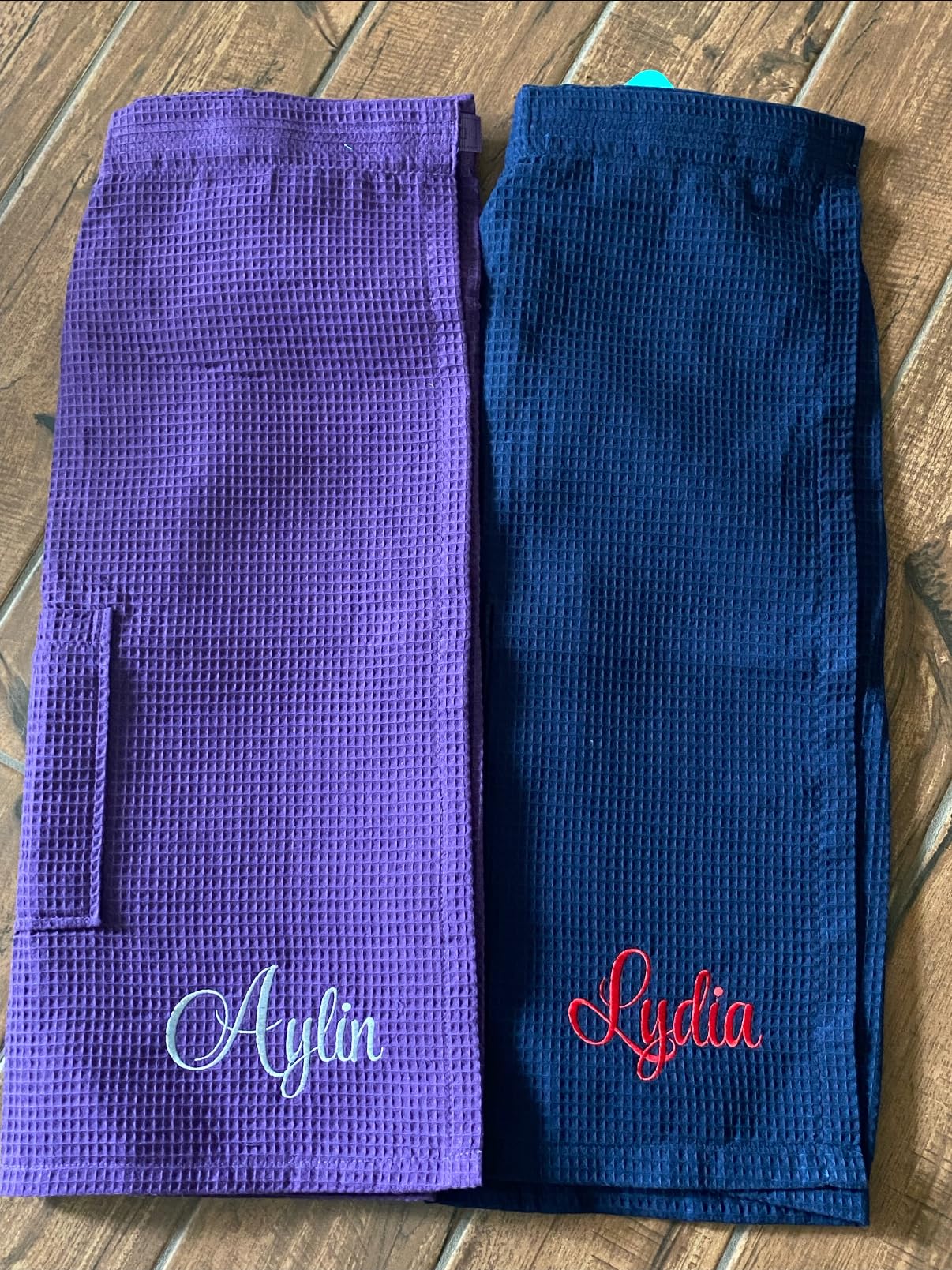 Lightweight Knee Length Waffle Robes For Women Spa Bath Waffle customer photo 2