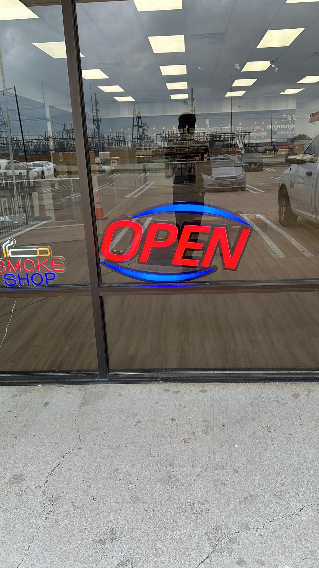32'' X 17'' New Jumbo ULTRA BRIGHT LED Open Sign - Remote Controlled - Dynamic Light Modes - Enhance Your Business Presence [Red/Blue] customer photo 1