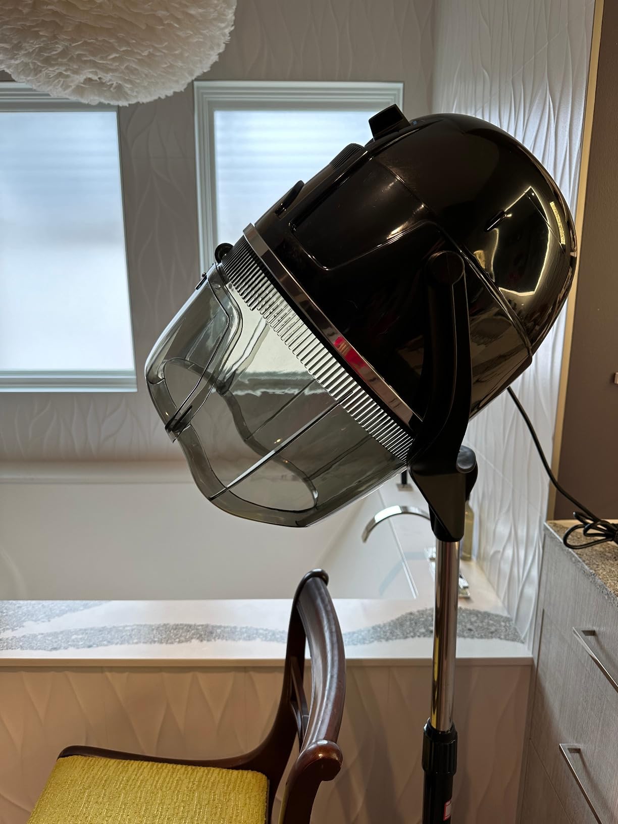 ZENY Professional Stand Up Hair Dryer, 1300W Bonnet Dryer Adjustable Height | Stand Up, Rolling Wheels, Adjustable Time and Temperature Setting, Low Noise customer photo 1