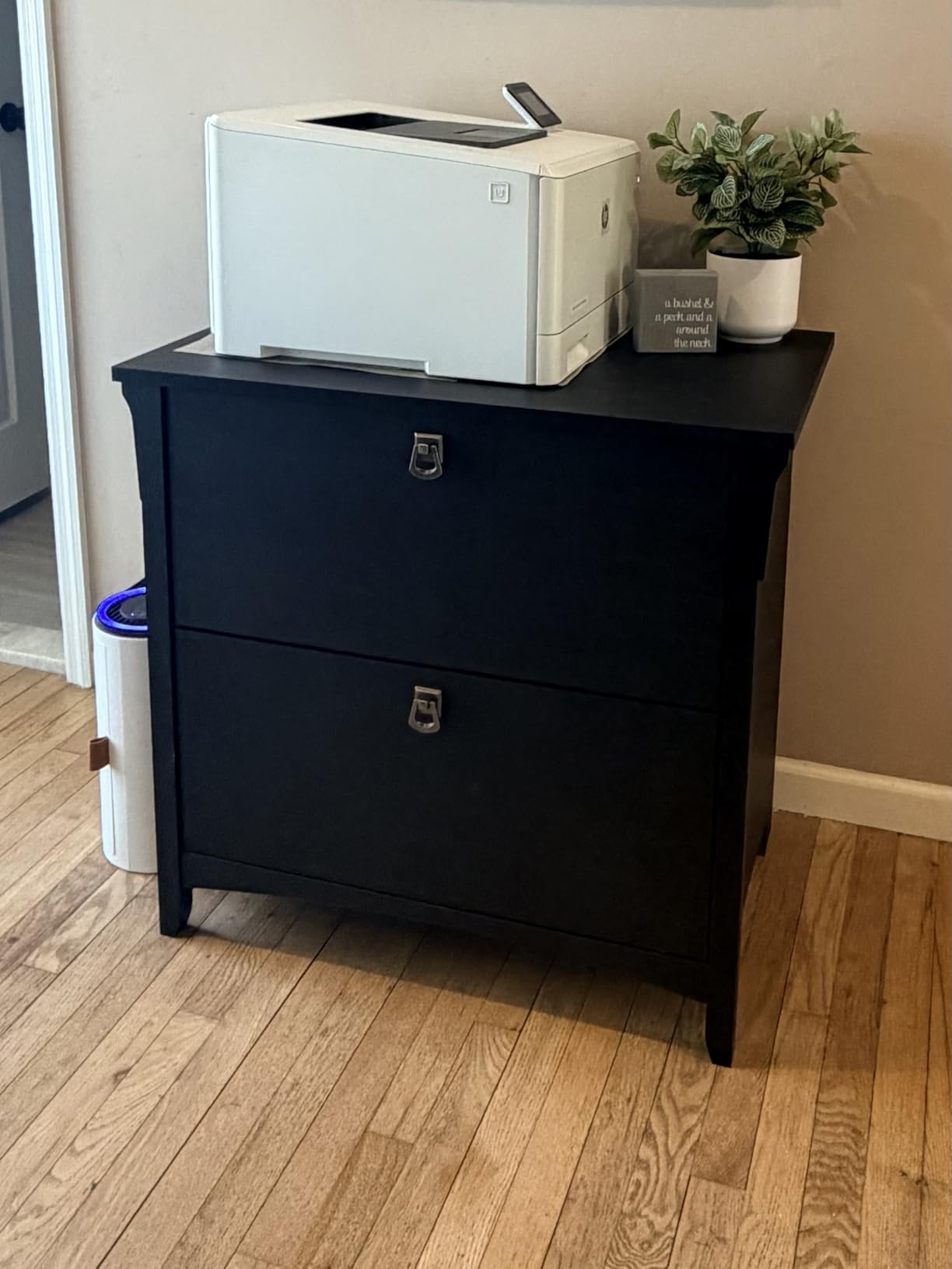 Bush Home Salinas 2 Drawer Lateral File Cabinet in Vintage Black, Home Office Storage Solution, Organizer with Drawers for Workspace, Filing Unit customer photo 1