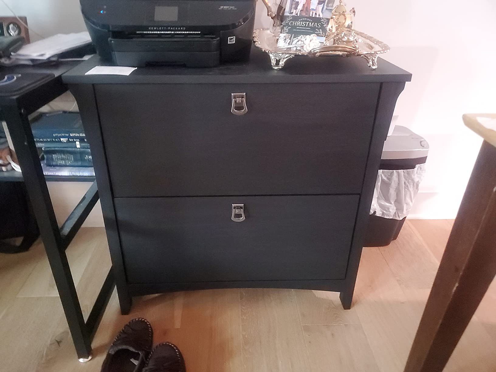 Bush Home Salinas 2 Drawer Lateral File Cabinet in Vintage Black, Home Office Storage Solution, Organizer with Drawers for Workspace, Filing Unit customer photo 2