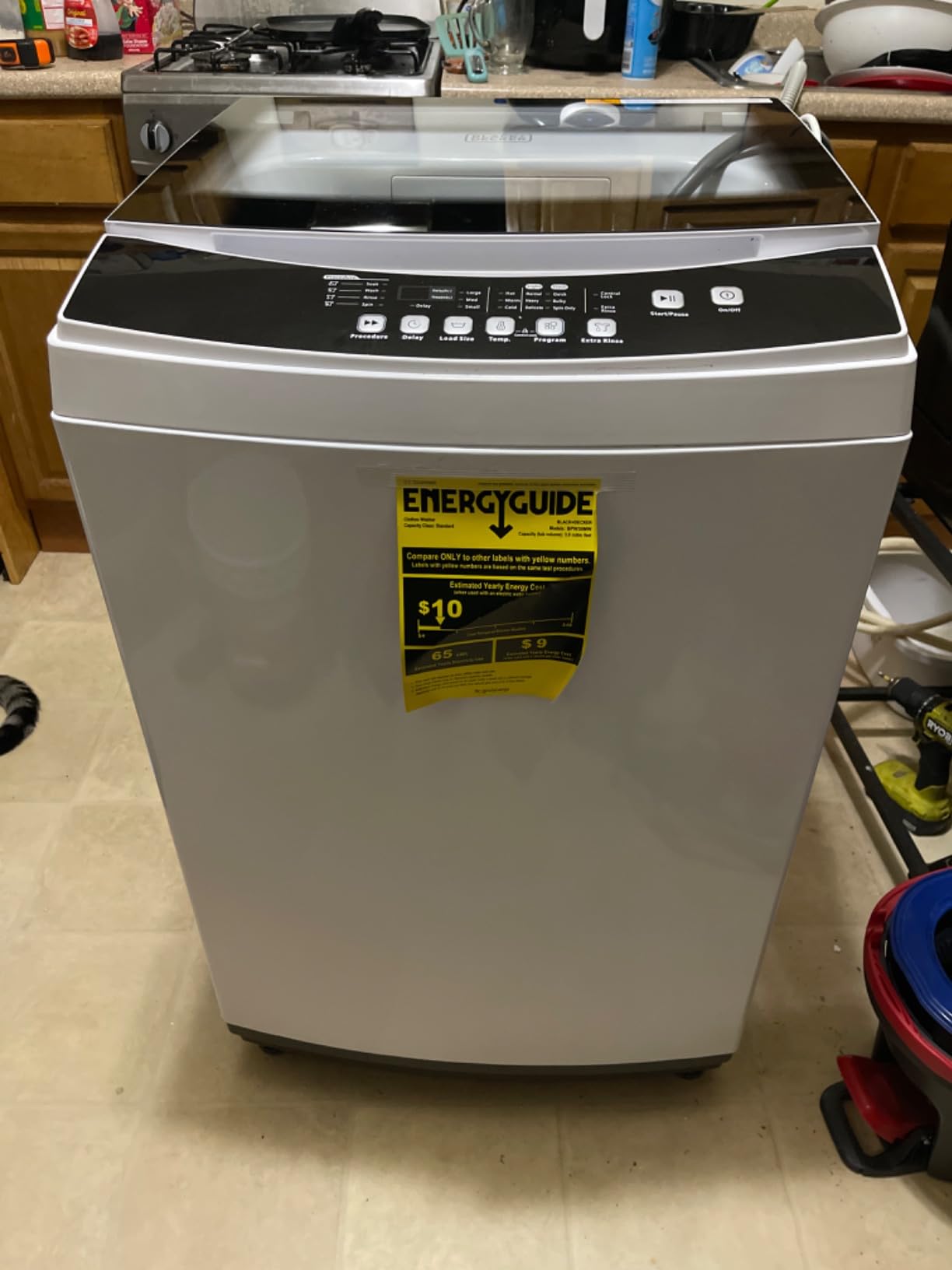 BLACK+DECKER 0.9 Cu. Ft. Portable Washer, 6.6 lb. Capacity, BPWM09W, White | 6.6 lb. Capacity Washing Machine for Homes & Apartments, 5 Wash Cycles, Quick Connect Sink Adapter and Drain Hose Included customer photo 2