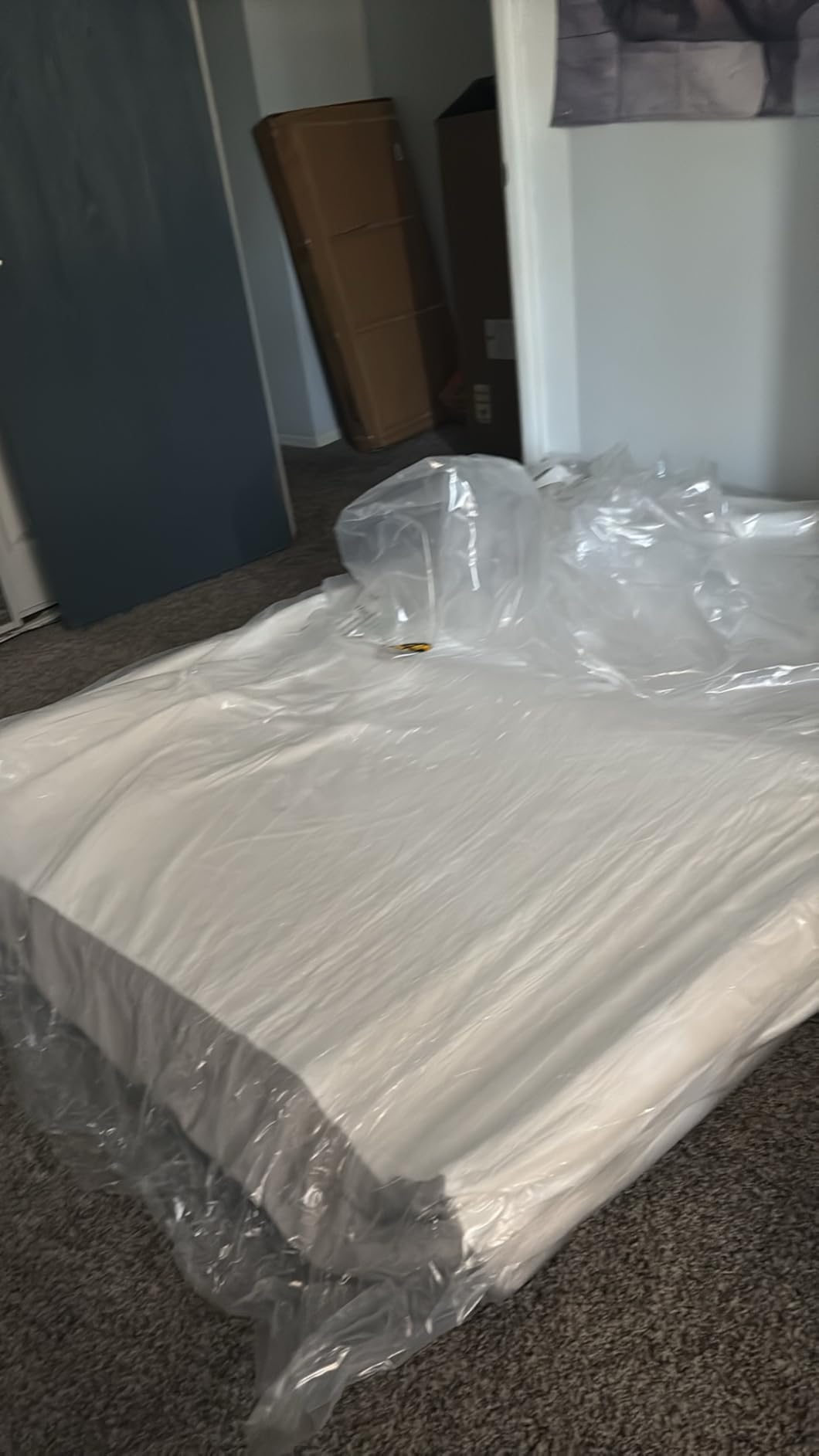 Amazon Basics Plush Memory Foam Mattress, Breathable, 8 Inch, Full, White/Grey, 75 x 54 x 8 inches customer photo 2