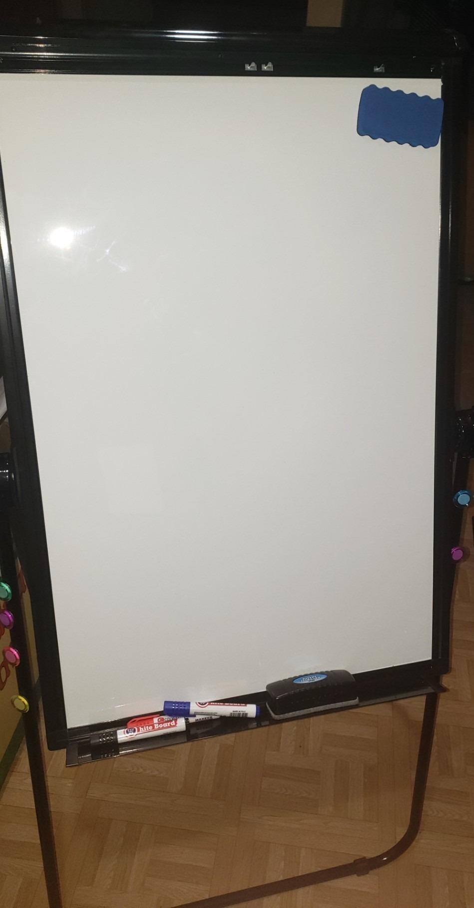 Maxtek Stand Whiteboard 40 x 28 in, Magnetic Dry Erase Easel, Portable Easel Board With Stand, Flipchart Hooks, Magnetic Writing Surface For Classroom, Office And Home customer photo 1