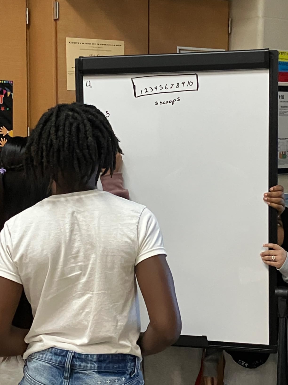 Maxtek Stand Whiteboard 40 x 28 in, Magnetic Dry Erase Easel, Portable Easel Board With Stand, Flipchart Hooks, Magnetic Writing Surface For Classroom, Office And Home customer photo 2