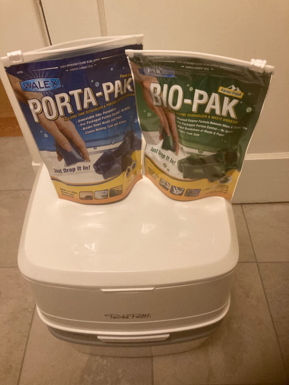 Porta Potti Thetford Porta Potti 365 Portable Toilet (for RV, Marine, Camping, Vans, Trucks, Healthcare) 92820, White customer photo 1