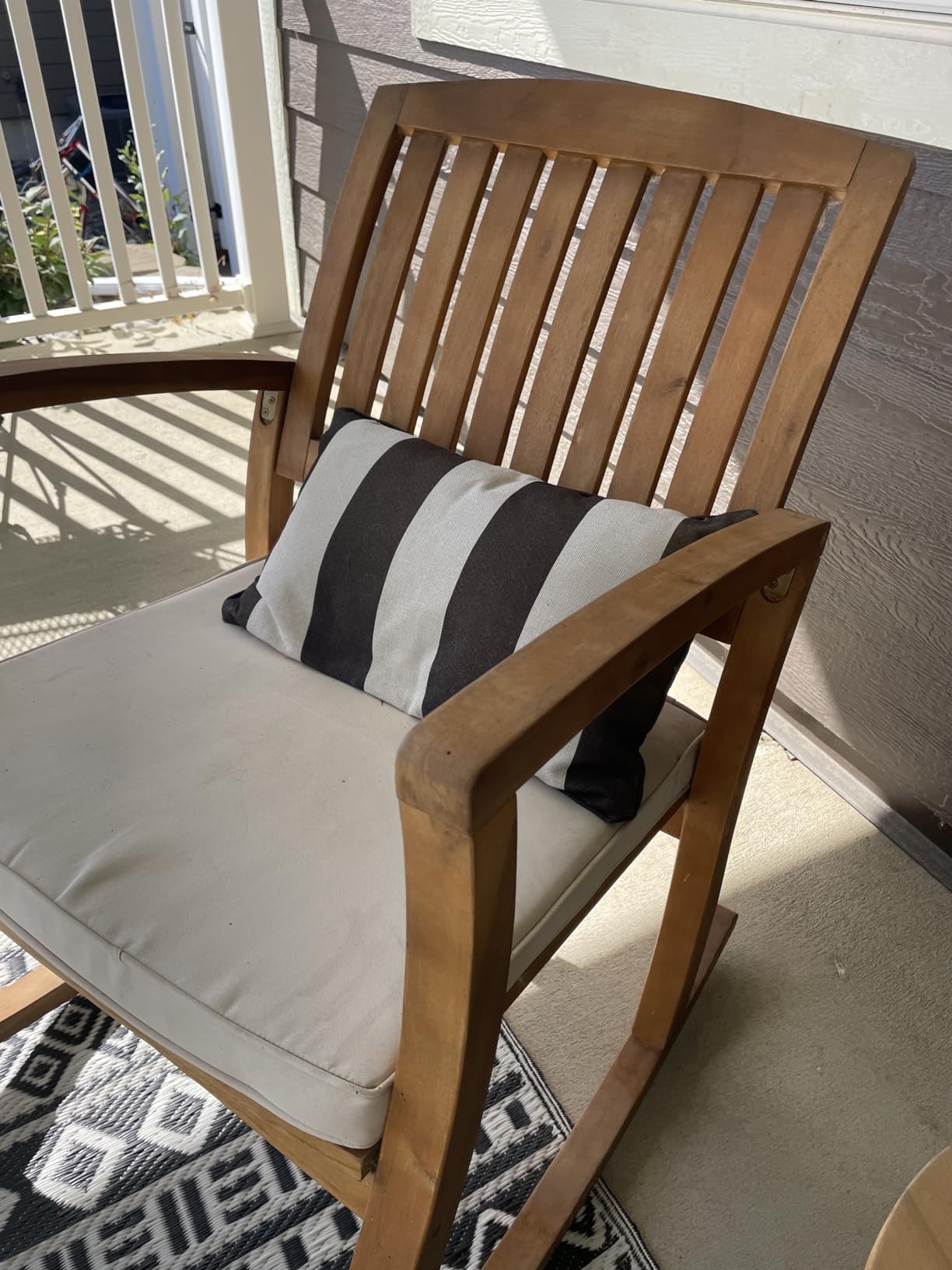 Christopher Knight Home Selma Acacia Rocking Chairs with Cushions, 2-Pcs Set, Teak Finish customer photo 1