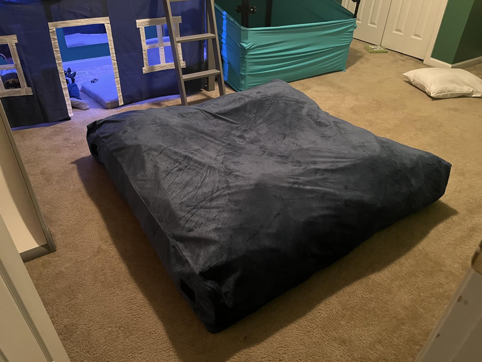 Milliard Crash Pad Sensory Pad with Foam for Kids and Adults with Washable Cover (5 feet x 5 feet) (Blue) customer photo 1