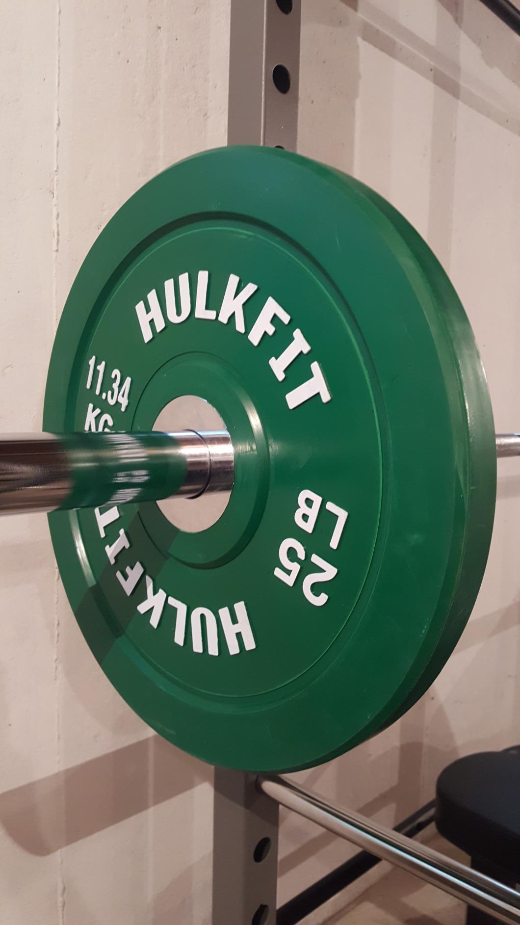 HulkFit 2-inch Sport Series Olympic Weight Plates Bumper Plates for Barbell Weightlifting Strength Training with Shock Absorbing Low Bounce Technology - Black & Multicolor customer photo 1