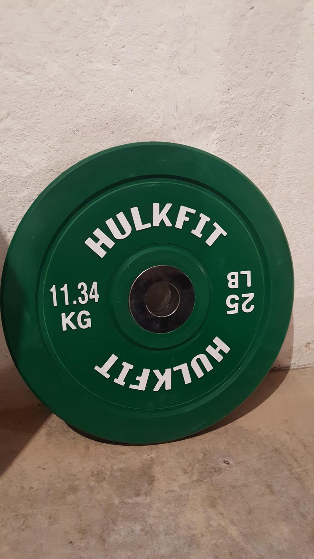 HulkFit 2-inch Sport Series Olympic Weight Plates Bumper Plates for Barbell Weightlifting Strength Training with Shock Absorbing Low Bounce Technology - Black & Multicolor customer photo 2