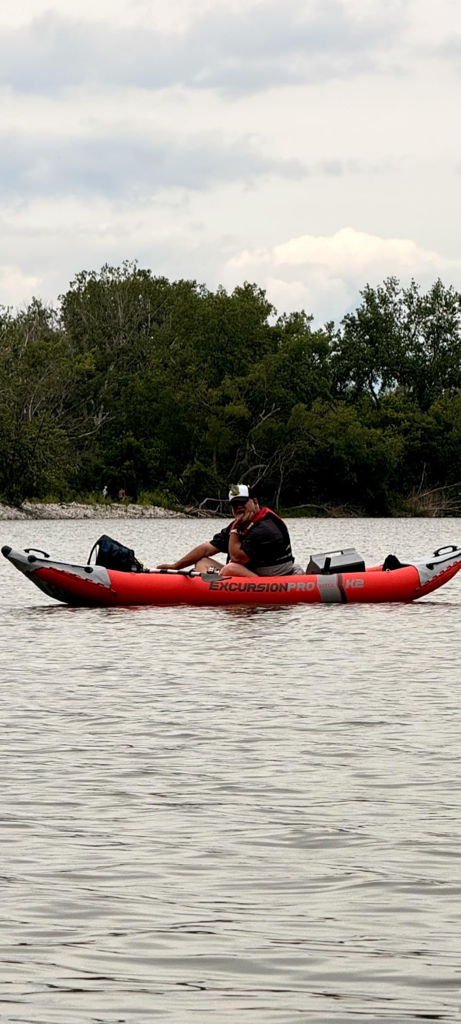 INTEX Excursion Pro K2 Inflatable Kayak 2-Person Set with Paddles & Pump | 68309EP - Portable Sit-on Tandem Kayak with Removable Skegs and Two Dry Bags for Gear, 12ft 9in x 3ft customer photo 2