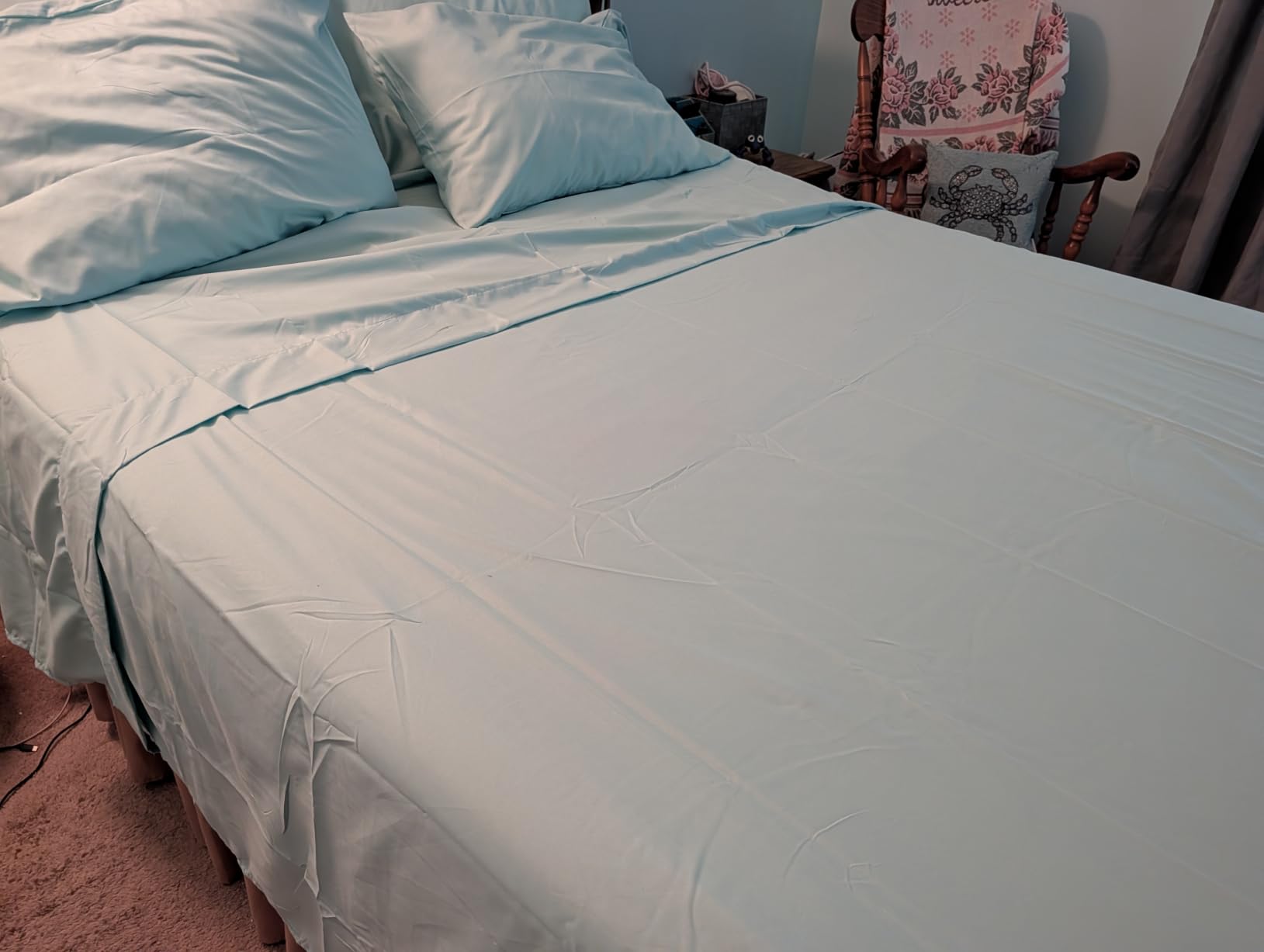 Extra Deep King Sheet Set - 6 Piece Breathable and Cooling Sheets - White | Hotel Luxury Bed Sheets Set, Easy & Secure Fit, Ultra-Soft, Wrinkle & Fade Free, Comfy Sheets Set with Extra Deep Pockets customer photo 1