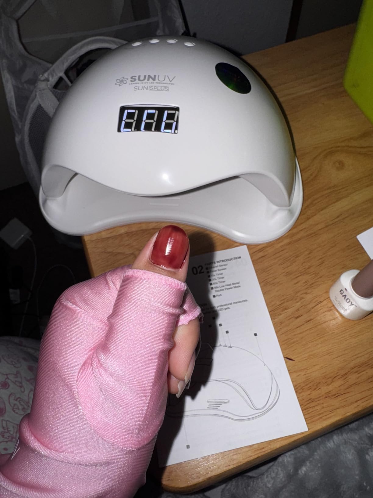 SUNUV UV LED Nail Lamp, Upgraded UV Light with 4 Timer, Digital Display SUN5plus | 10/30/60/90s Timer UV Light for Gel Nails, Over-Temperature Protection, Smart Sensor Larger Chamber with Removable Base customer photo 1