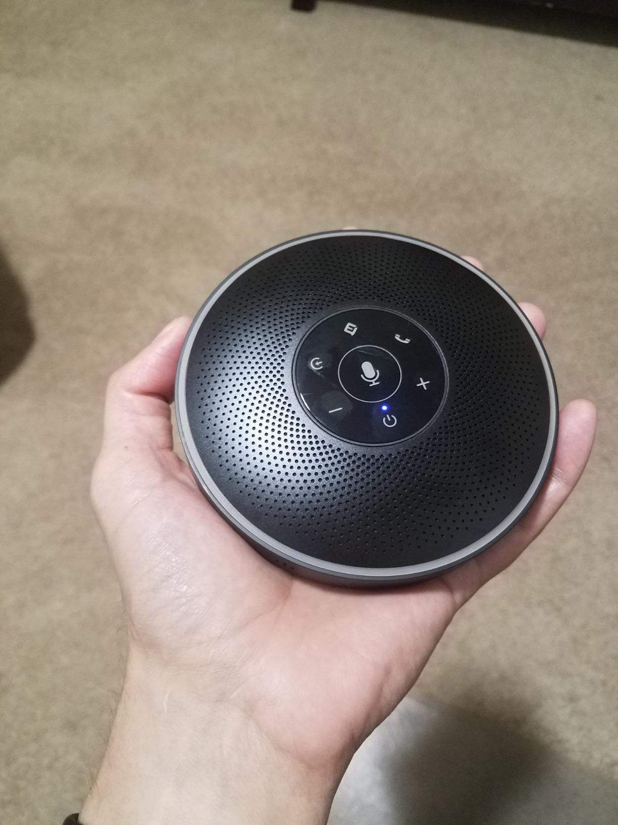 EMEET Bluetooth Speakerphone M2 Black Conference Speaker for 5-8 People Business Conference 360º Voice Pickup 4 AI Microphone Self-Adaptive Conference Call Speaker Skype USB Speakerphone customer photo 2