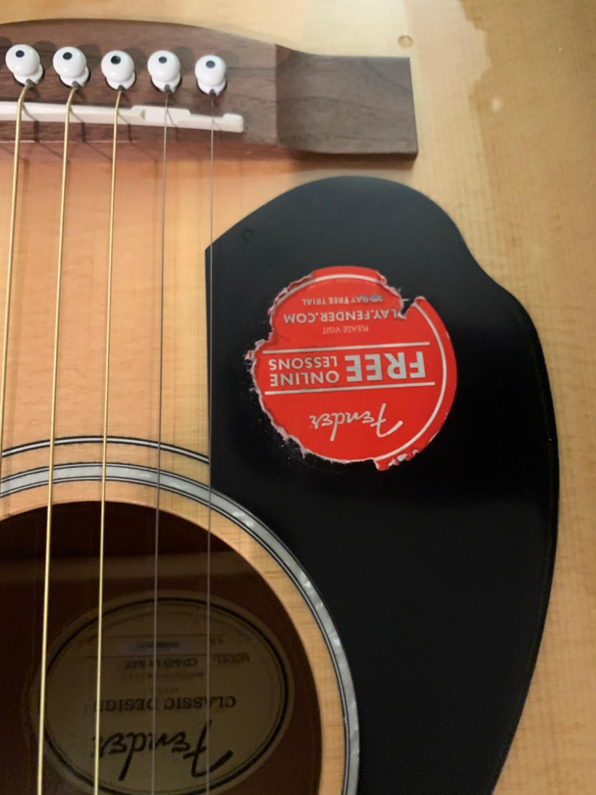 Fender Left-Handed Acoustic Guitar, CD-60S, with 2-Year Warranty, Dreadnought Classic Design with Rounded Walnut Fingerboard and Phosphor Bronze Strings, Glossed Natural Finish, Mahogany Construction customer photo 1